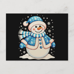 Cartes Pour Fêtes Annuelles Bonhomme de neige Noël Xmas Saison des fêtes d'hiv