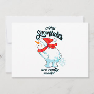 Cartes Pour Fêtes Annuelles Bonhomme de neige qui péte Comment les flocons de
