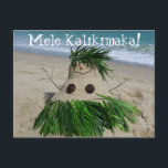 Cartes Pour Fêtes Annuelles Bonhomme de neige Sandman de Mele Kalikimaka de<br><div class="desc">Bonhomme de neige Sandman de Mele Kalikimaka de Joyeux Noël</div>
