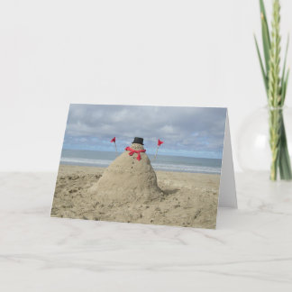 Cartes Pour Fêtes Annuelles Bonhomme de neige tropical