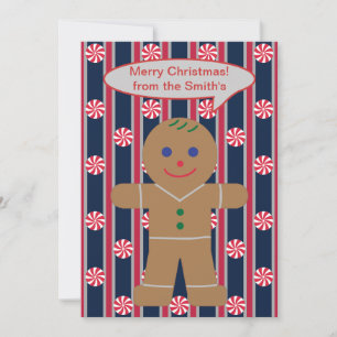 Cartes Pour Fêtes Annuelles Bonhomme en pain d'épice au poivre de menthe pour