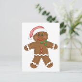 Cartes Pour Fêtes Annuelles Bonhomme en pain d'épice de Noël (Debout devant)