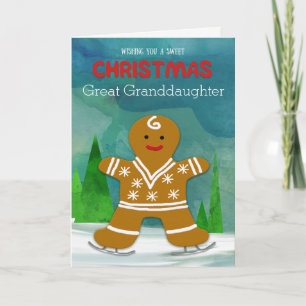 Cartes Pour Fêtes Annuelles Bonhomme en pain d'épice de Noël