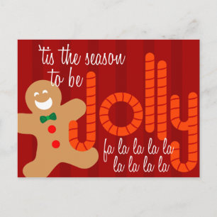 Cartes Pour Fêtes Annuelles Bonhomme en pain d'épice gai