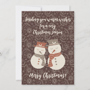 Cartes Pour Fêtes Annuelles Bonhommes de neige détendus - Joyeux Noël ! éditab