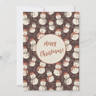 Cartes Pour Fêtes Annuelles Bonhommes de neige détendus - Joyeux Noël v1 modif