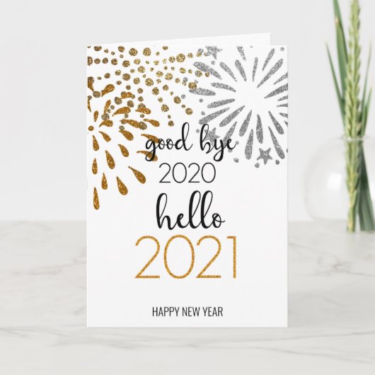 Cartes Pour Fêtes Annuelles Bonjour 2021 | Entreprise Festive du Nouvel An (Devant)