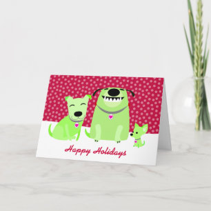 Cartes Pour Fêtes Annuelles Bonjour à Dog Walker