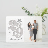 Cartes Pour Fêtes Annuelles Bonjour à la nouvelle année audacieuse vacances ph (Debout devant)