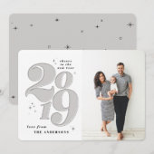 Cartes Pour Fêtes Annuelles Bonjour à la nouvelle année audacieuse vacances ph (Devant / Derrière)