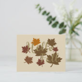 Cartes Pour Fêtes Annuelles Bonjour Automne aquarelle automne Feuilles d'autom (Debout devant)