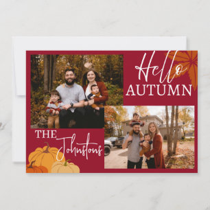 Cartes Pour Fêtes Annuelles Bonjour Automne : De notre famille à la vôtre