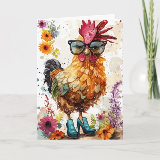 CARTES POUR FÊTES ANNUELLES BONJOUR D'ANNIVERSAIRE À UN CHICK FABULEUX (Devant)