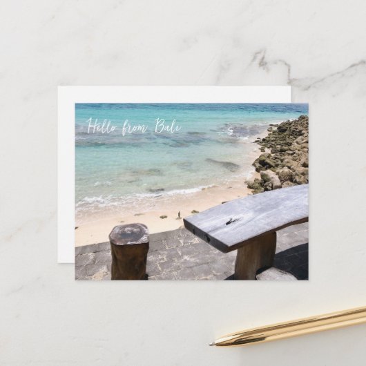 Cartes Pour Fêtes Annuelles Bonjour de bali (Devant/Arrière en situation)