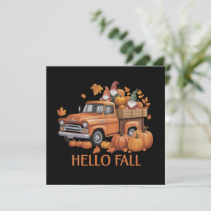 Cartes Pour Fêtes Annuelles Bonjour Gnome de camionnette de ramassage de citro