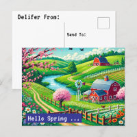 Bonjour Printemps - 16-Bit Pixel Art Campagne Post