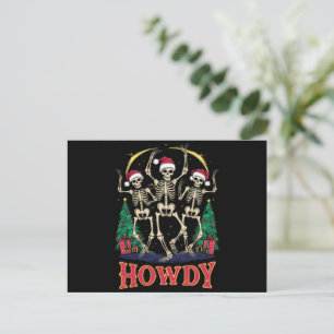 Cartes Pour Fêtes Annuelles Bonjour squelette dansant drôle de Noël vacances