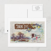 Cartes Pour Fêtes Annuelles Bonne année (Devant / Derrière)