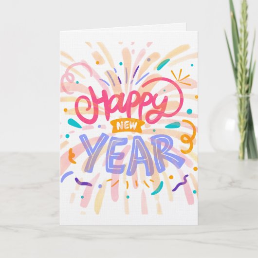 Cartes Pour Fêtes Annuelles Bonne année (Devant)