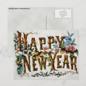 Cartes Pour Fêtes Annuelles Bonne année (Devant / Derrière)