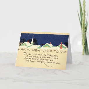 Cartes Pour Fêtes Annuelles Bonne année 1915 Vintage