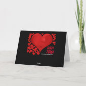Cartes Pour Fêtes Annuelles Bonne année 2016 Sweet Valentine Love Heart Red (Dos)