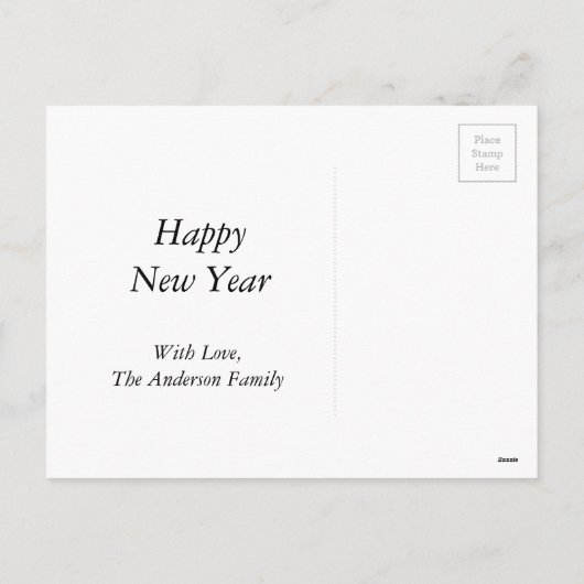 Cartes Pour Fêtes Annuelles Bonne année 2017 Train Track Railway Nature (Dos)