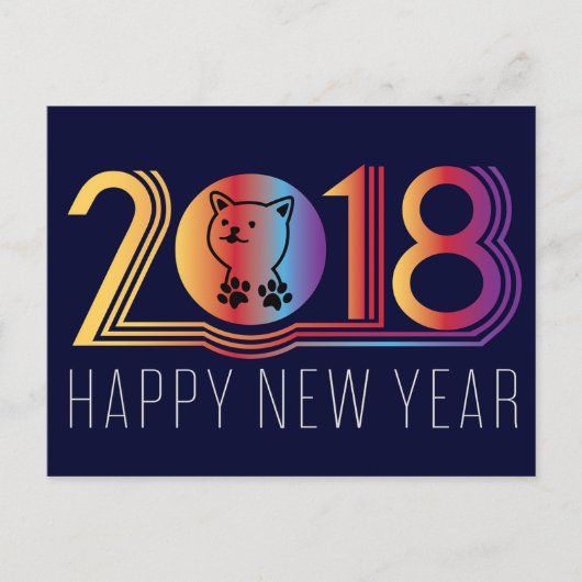 Cartes Pour Fêtes Annuelles Bonne année 2018 (Devant)