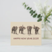 Cartes Pour Fêtes Annuelles Bonne année 2021 Eléphants (Debout devant)