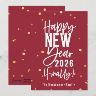 Cartes Pour Fêtes Annuelles Bonne année 2022 Enfin