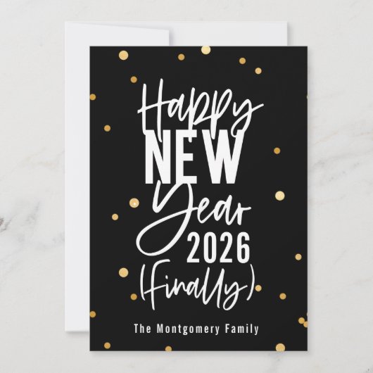 Cartes Pour Fêtes Annuelles Bonne année 2023 Enfin (Devant)