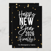 Cartes Pour Fêtes Annuelles Bonne année 2023 Enfin (Devant / Derrière)