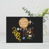 Cartes Pour Fêtes Annuelles Bonne année 2024 (Debout devant)