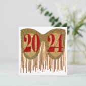 Cartes Pour Fêtes Annuelles Bonne année 2024 - 2024 pleine de bonnes choses (Debout devant)