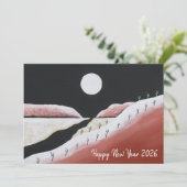 Cartes Pour Fêtes Annuelles Bonne année 2024 Desert Southwest Typographie (Debout devant)