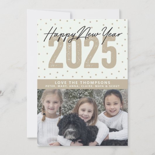 Cartes Pour Fêtes Annuelles Bonne année 2025 (Devant)