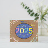 Cartes Pour Fêtes Annuelles Bonne année 2025 (Debout devant)