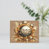 Cartes Pour Fêtes Annuelles Bonne année 2025 (Debout devant)