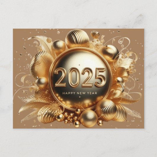 Cartes Pour Fêtes Annuelles Bonne année 2025 (Devant)