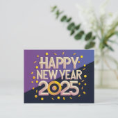 Cartes Pour Fêtes Annuelles Bonne année 2025 Célébration (Debout devant)
