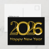 Cartes Pour Fêtes Annuelles Bonne année 2026 (Devant / Derrière)