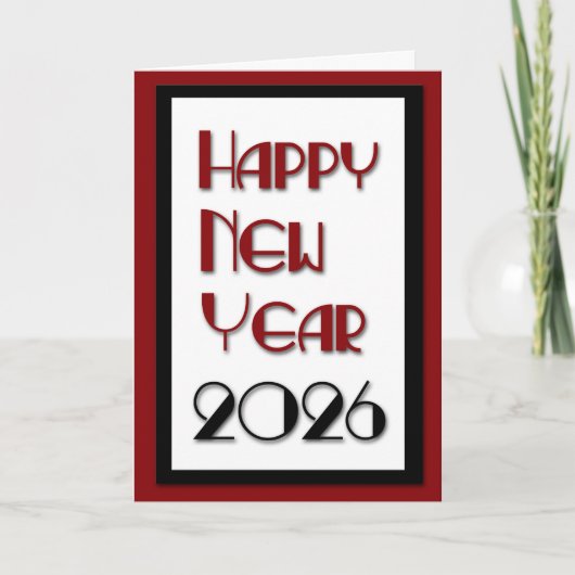 Cartes Pour Fêtes Annuelles Bonne année 2026 (Devant)