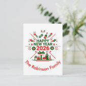 Cartes Pour Fêtes Annuelles Bonne année 2026 Célébration (Debout devant)