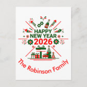 Cartes Pour Fêtes Annuelles Bonne année 2026 Célébration (Devant)