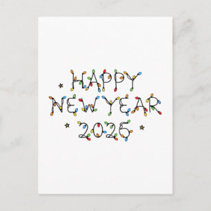 Cartes Pour Fêtes Annuelles Bonne année 2026 Design Minimaliste