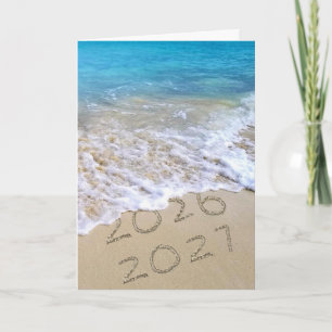 Cartes Pour Fêtes Annuelles Bonne année 2027 Ocean Beach