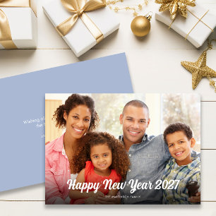 Cartes Pour Fêtes Annuelles Bonne année 2027 Superposition de script simple