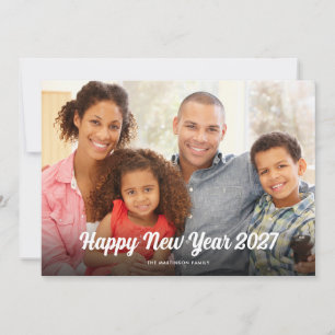Cartes Pour Fêtes Annuelles Bonne année 2027 Superposition de script simple