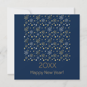 Cartes Pour Fêtes Annuelles Bonne Année 20XX & Décoration de Noël en Or