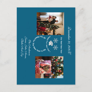 Cartes Pour Fêtes Annuelles Bonne Année, 20XX, Image de chat et de famille,